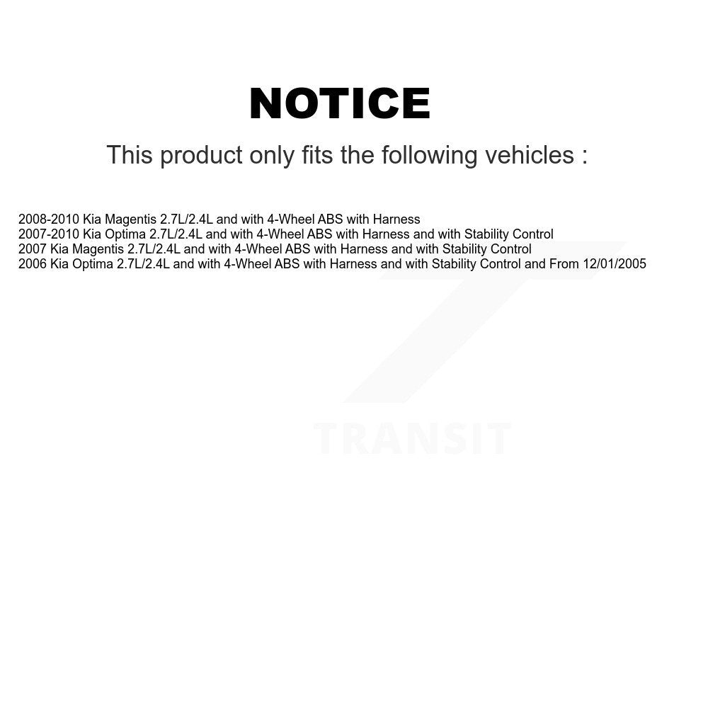 Capteur de vitesse de roue ABS avant droit pour Kia Optima Magentis SEN-2ABS0596
