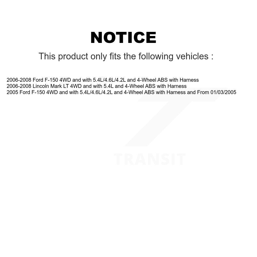 Capteur de vitesse de roue ABS avant, pour Ford F-150 Lincoln Mark LT SEN-2ABS0597