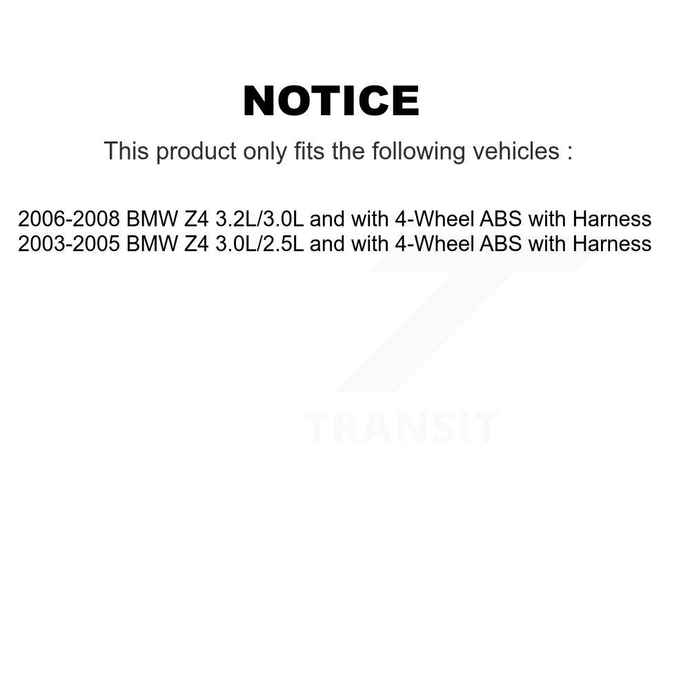 Capteur de vitesse de roue ABS arrière pour BMW Z4 avec harnais SEN-2ABS0643
