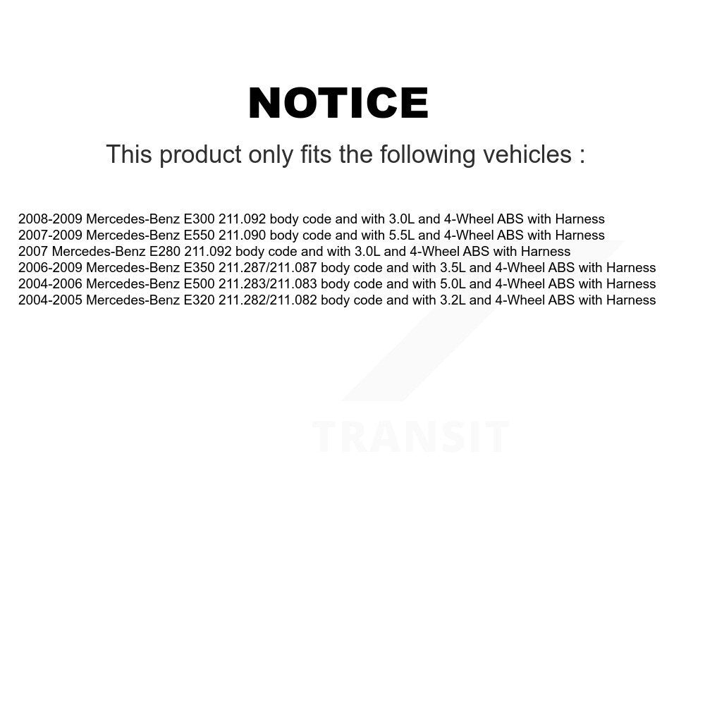 Capteur de vitesse de roue ABS avant, pour mercedes-benz E350 E320 E300 E500 E550 E280