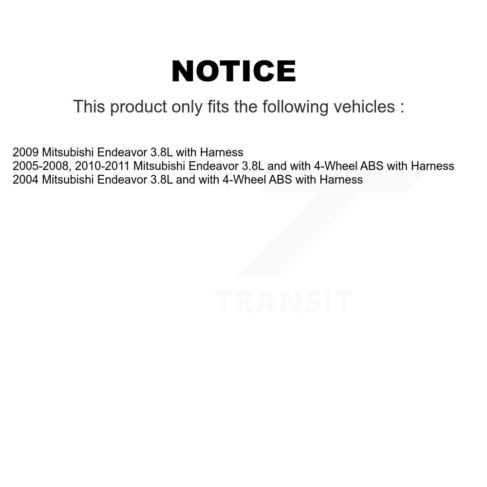 Capteur de vitesse de roue ABS avant droit pour Mitsubishi Endeavour avec harnais