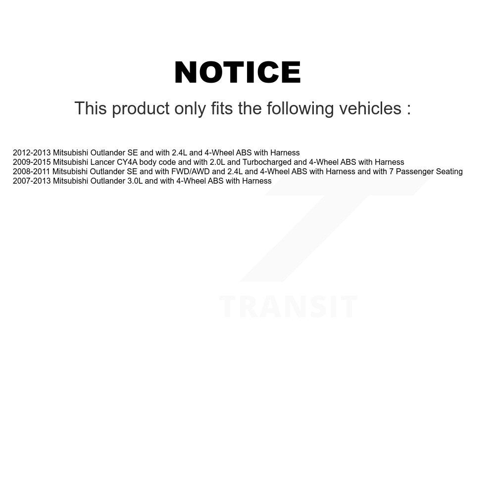 Capteur de vitesse de roue ABS arrière droit pour Mitsubishi Lancer Outlander SEN-2ABS0719