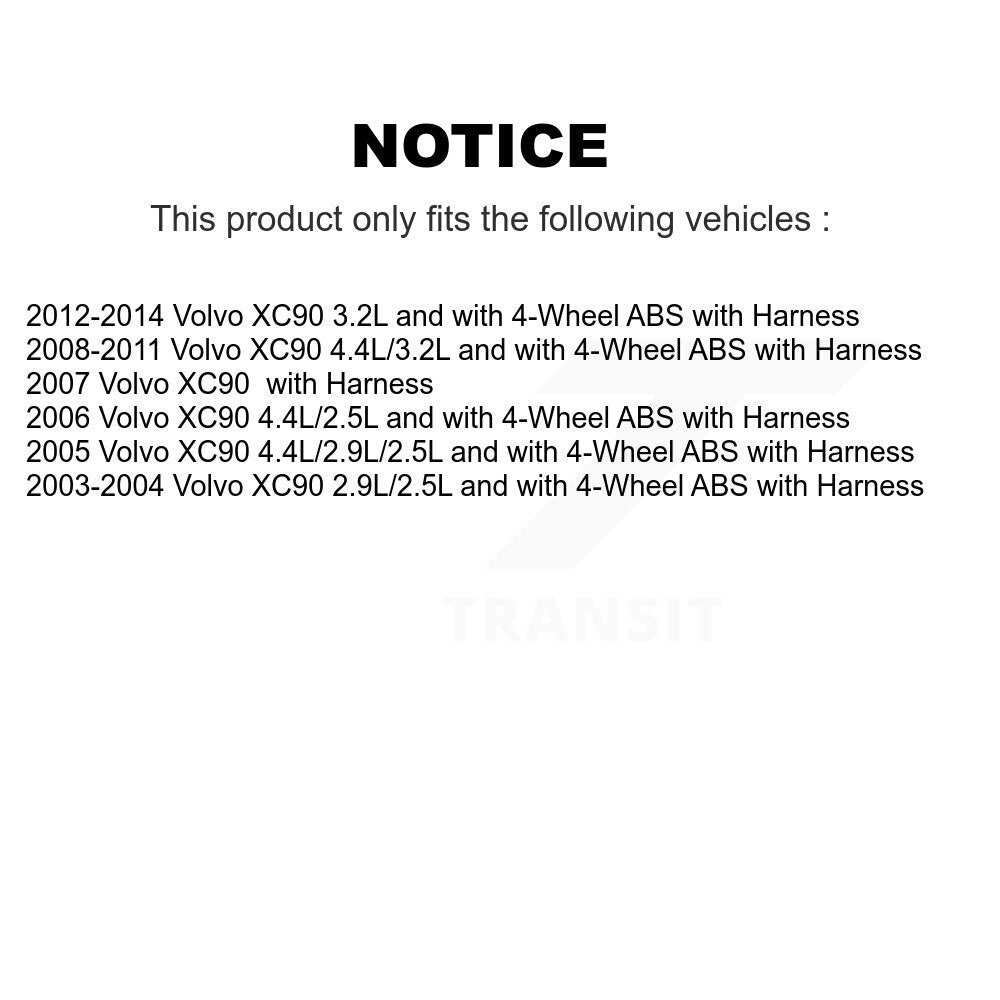 Capteur de vitesse de roue ABS arrière gauche pour Volvo XC90 avec harnais SEN-2ABS0747