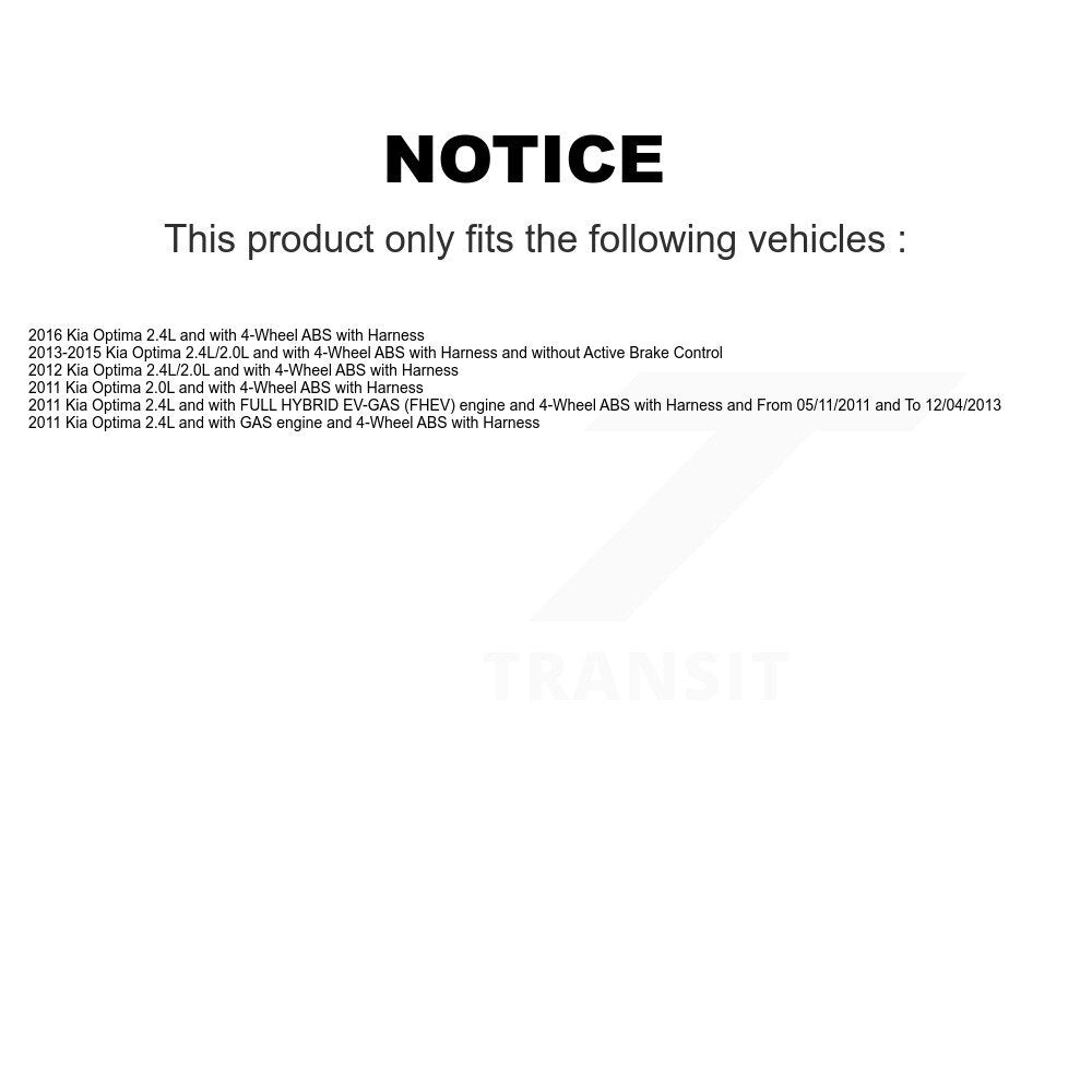Capteur de vitesse de roue ABS arrière droit pour Kia Optima SEN-2ABS0887