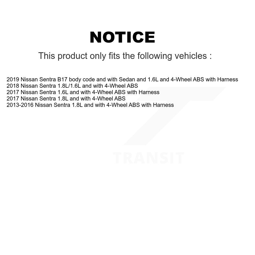 Capteur de vitesse de roue ABS avant pour Nissan Sentra SEN-2ABS0930