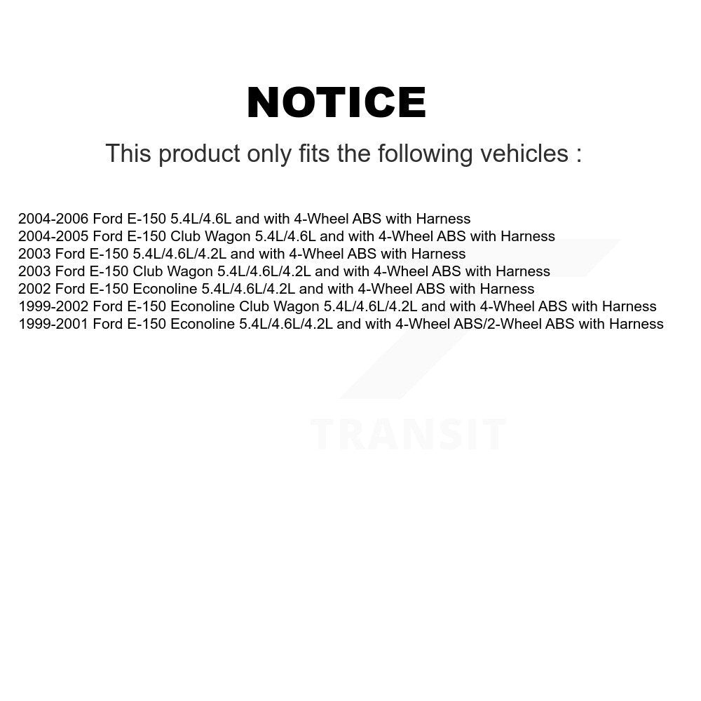 Capteur de vitesse de roue ABS avant droit, pour Ford E-150 Econoline Club Wagon