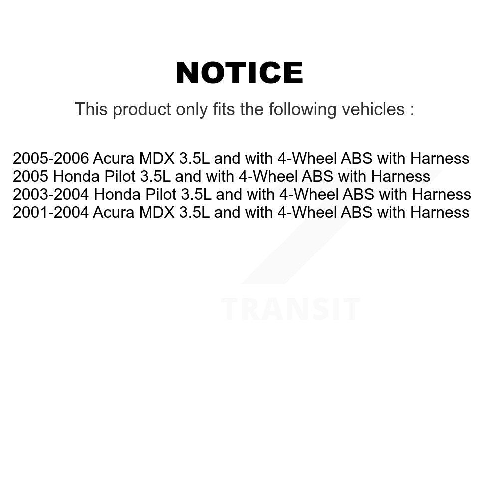Capteur de vitesse de roue ABS avant droit, pour Acura MDX Honda Pilot avec harnais