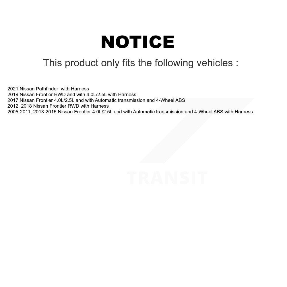 Capteur de vitesse de roue ABS arrière gauche pour Nissan Frontier Pathfinder SEN-2ABS1379