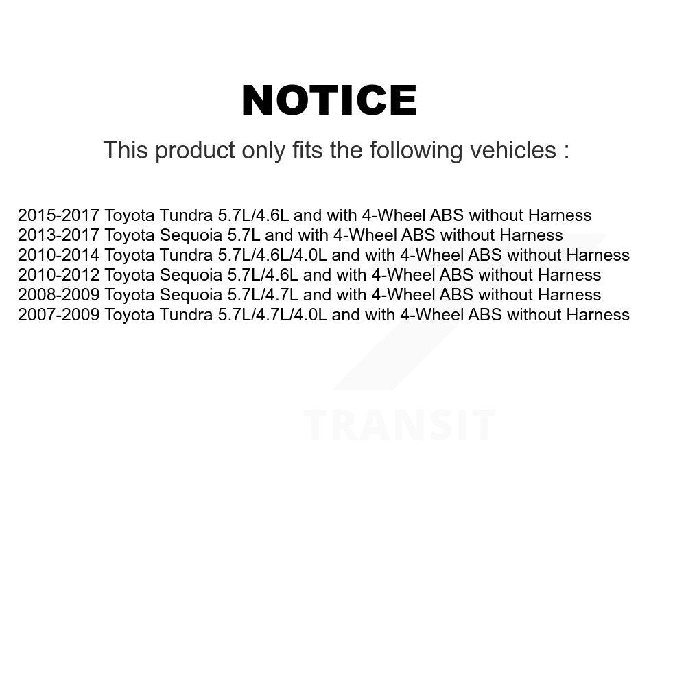 Capteur de vitesse de roue ABS droit pour Toyota Tundra Sequoia sans harnais