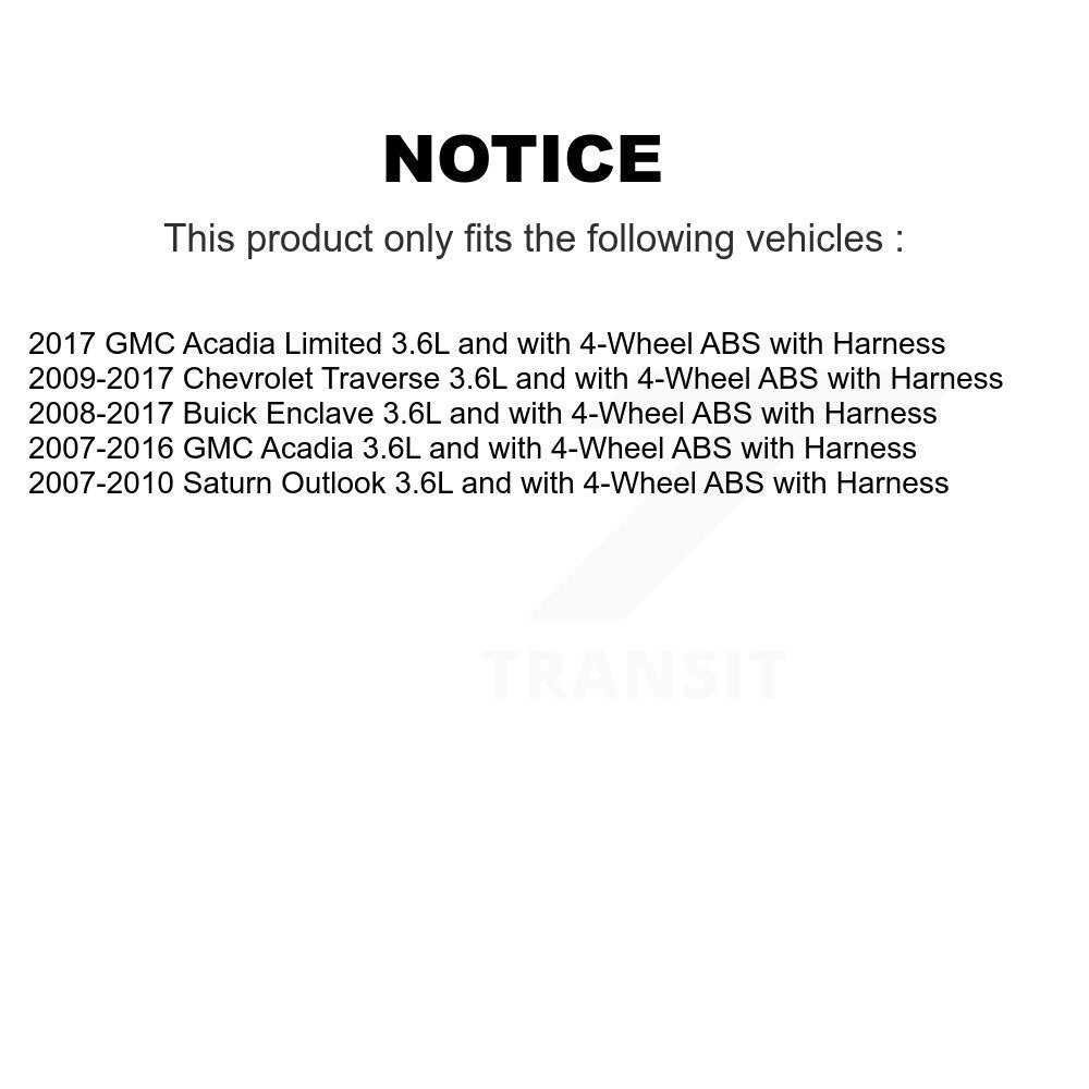 Capteur de vitesse de roue ABS arrière, pour GMC Acadia Buick autoclave Chevrolet Traverse