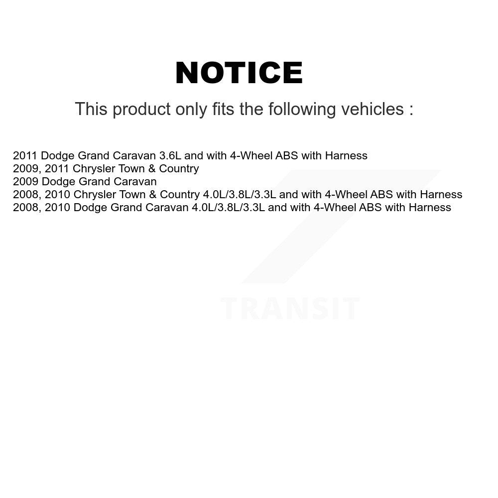 Capteur de vitesse de roue ABS arrière, pour Dodge Grand Caravan Chrysler Town & Country