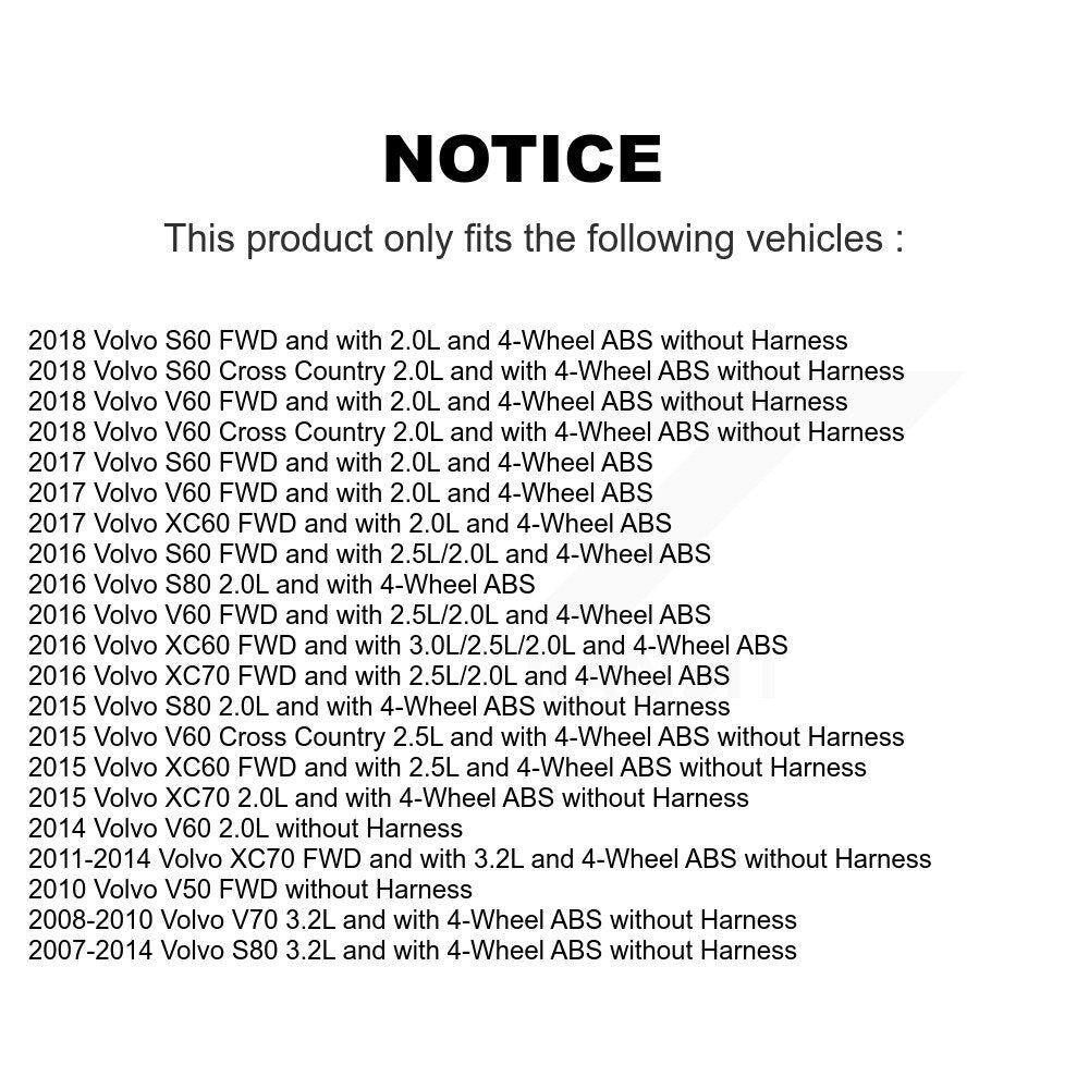 Capteur de vitesse de roue ABS arrière, pour Volvo XC60 XC70 S80 S60 V60 Cross Country V70