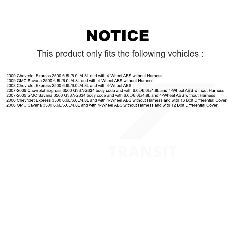 Capteur de vitesse de roue ABS arrière, pour Chevrolet GMC Express 3500 Savana 2500
