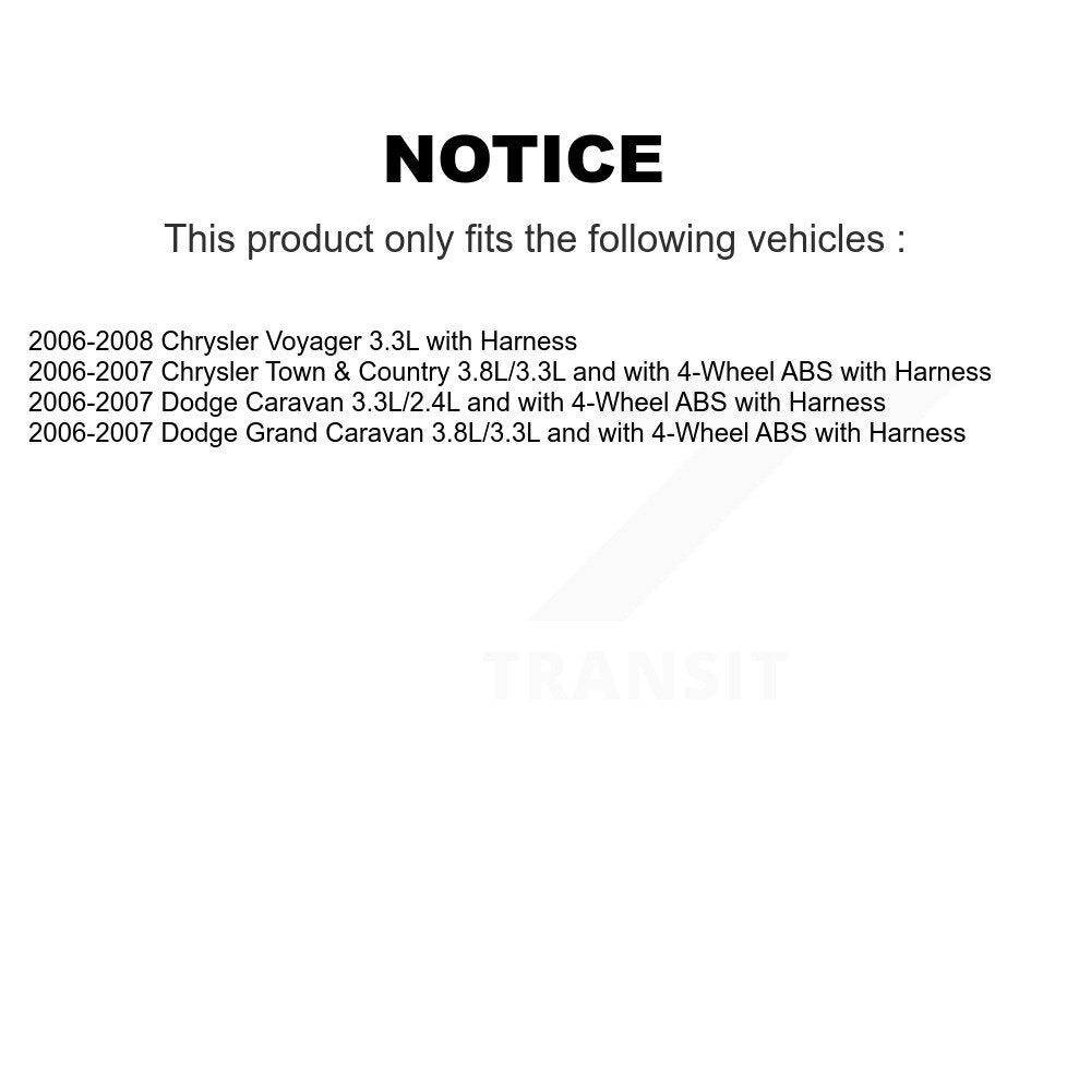 Capteur de vitesse de roue ABS avant droit, pour Dodge Grand Caravan Chrysler Town &