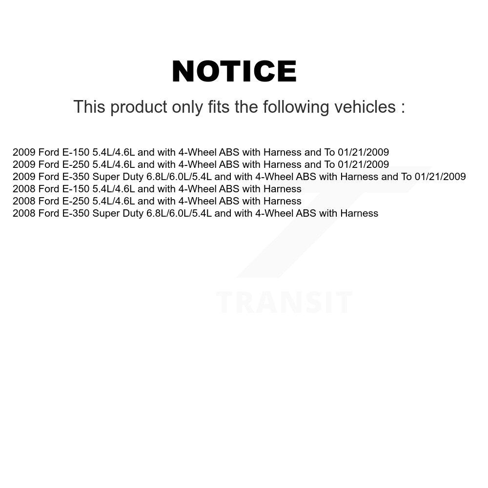 Capteur de vitesse de roue ABS gauche, pour Ford E-350 Super Duty E-250 E-150 SEN-2ABS2446