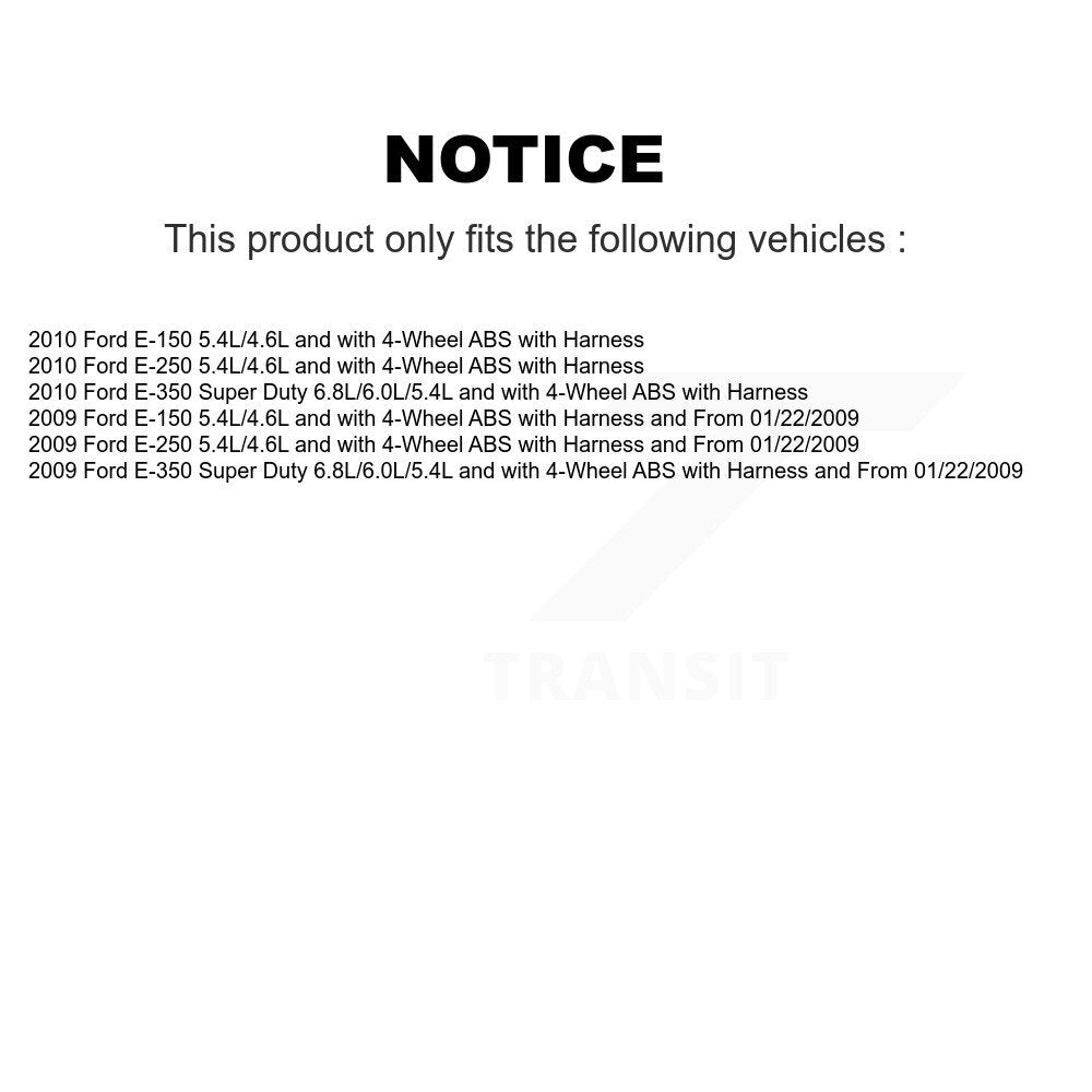 Capteur de vitesse de roue ABS avant gauche, pour Ford E-350 Super Duty E-250 E-150