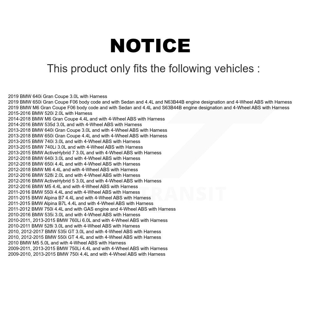 Capteur de vitesse de roue avant ABS, pour BMW M5 528i 650i 535i M6 Gran Coupé 750Li 750i