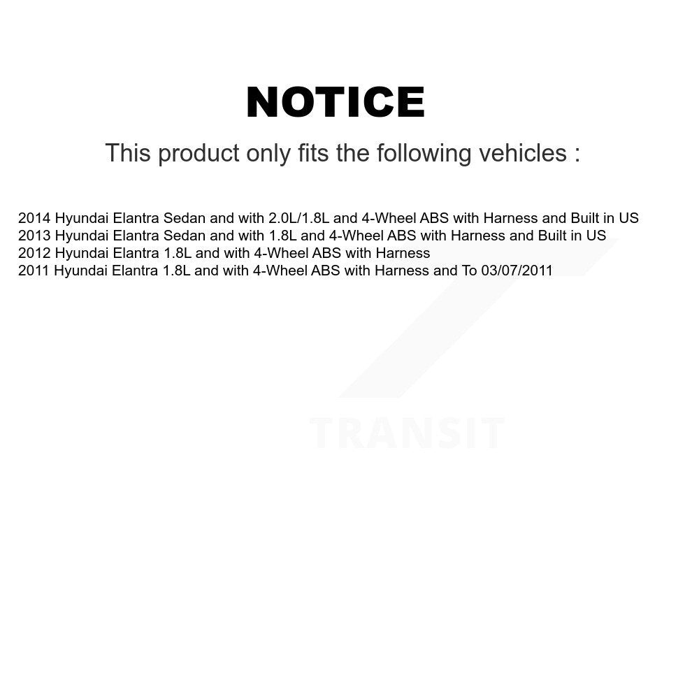 Capteur de vitesse de roue ABS arrière droit pour Hyundai Elantra SEN-2ABS2631