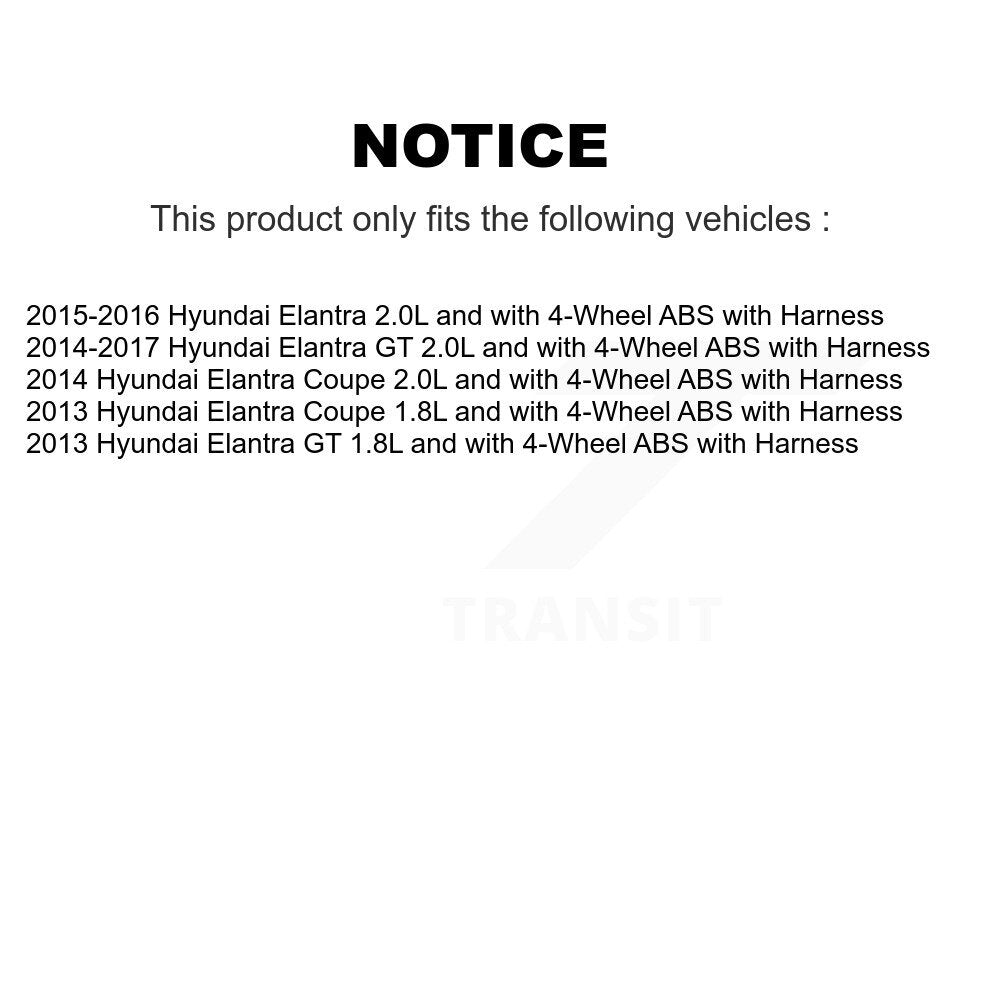 Capteur de vitesse de roue ABS avant gauche, pour Hyundai Elantra GT coupé avec harnais