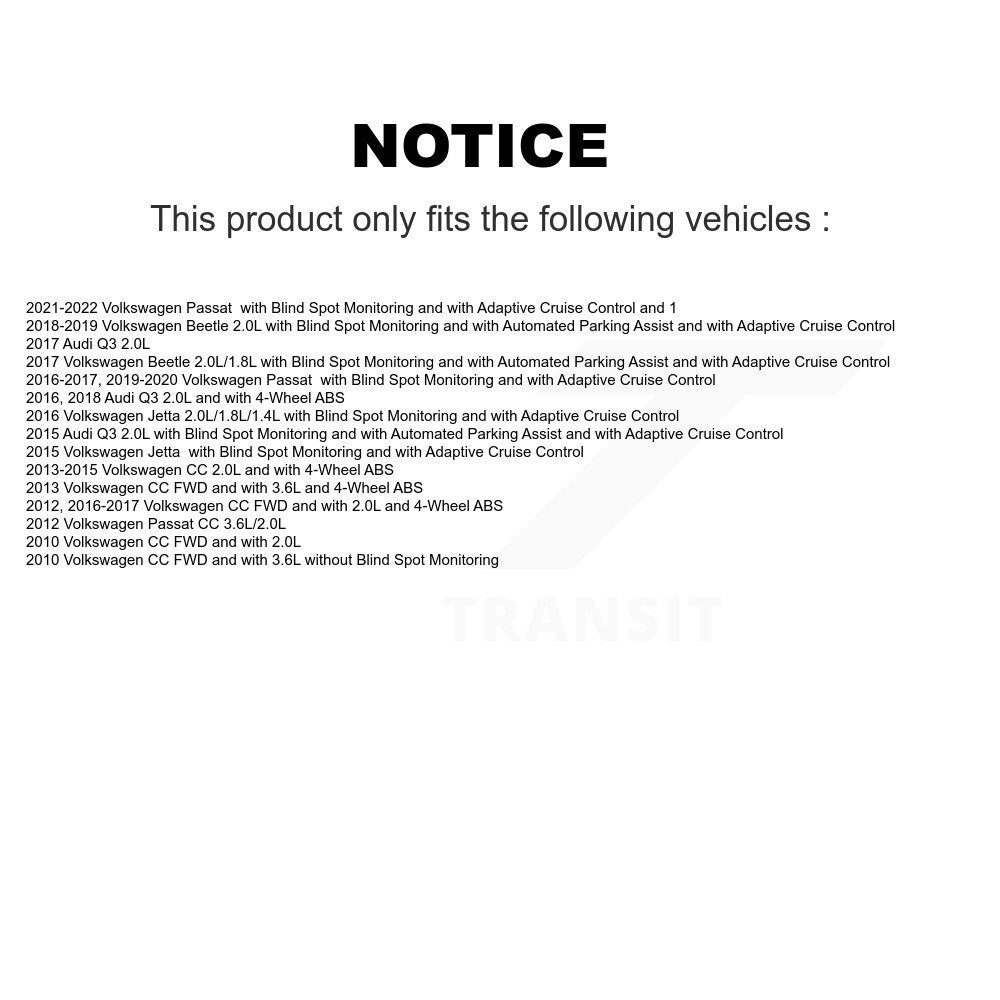 Capteur de vitesse de roue ABS droit, pour Volkswagen Jetta Passat Audi Q3 Beetle CC