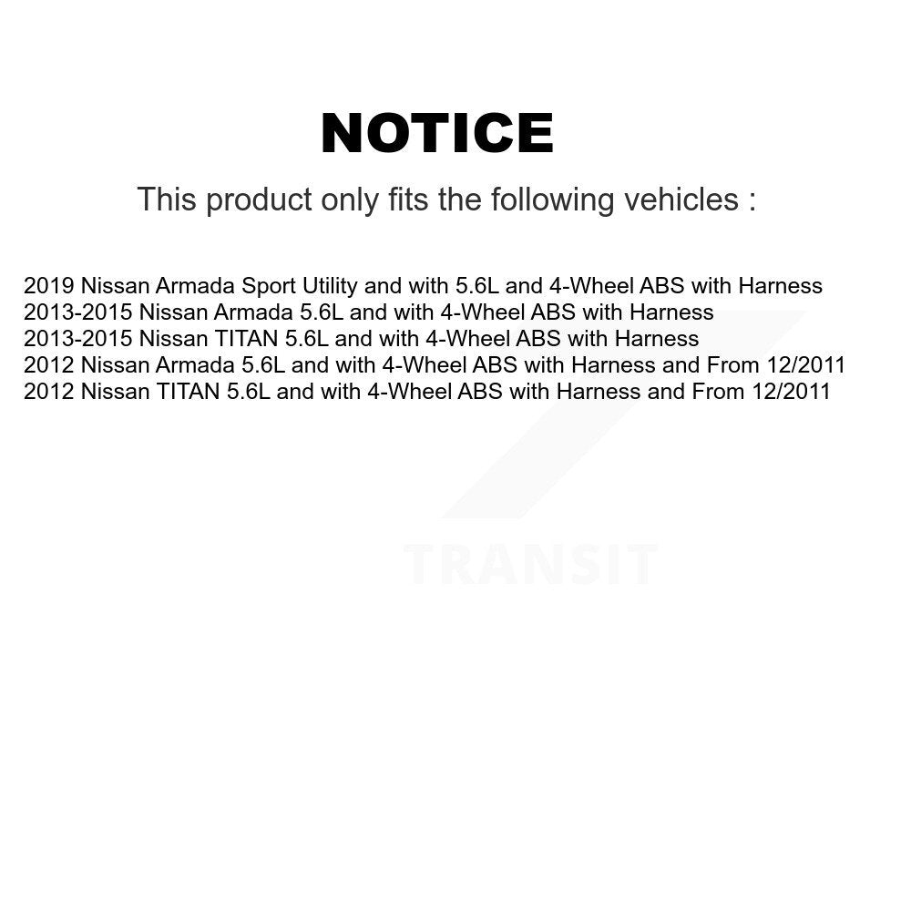 Capteur de vitesse de roue ABS avant pour Nissan TITAN Armada SEN-2ABS2868