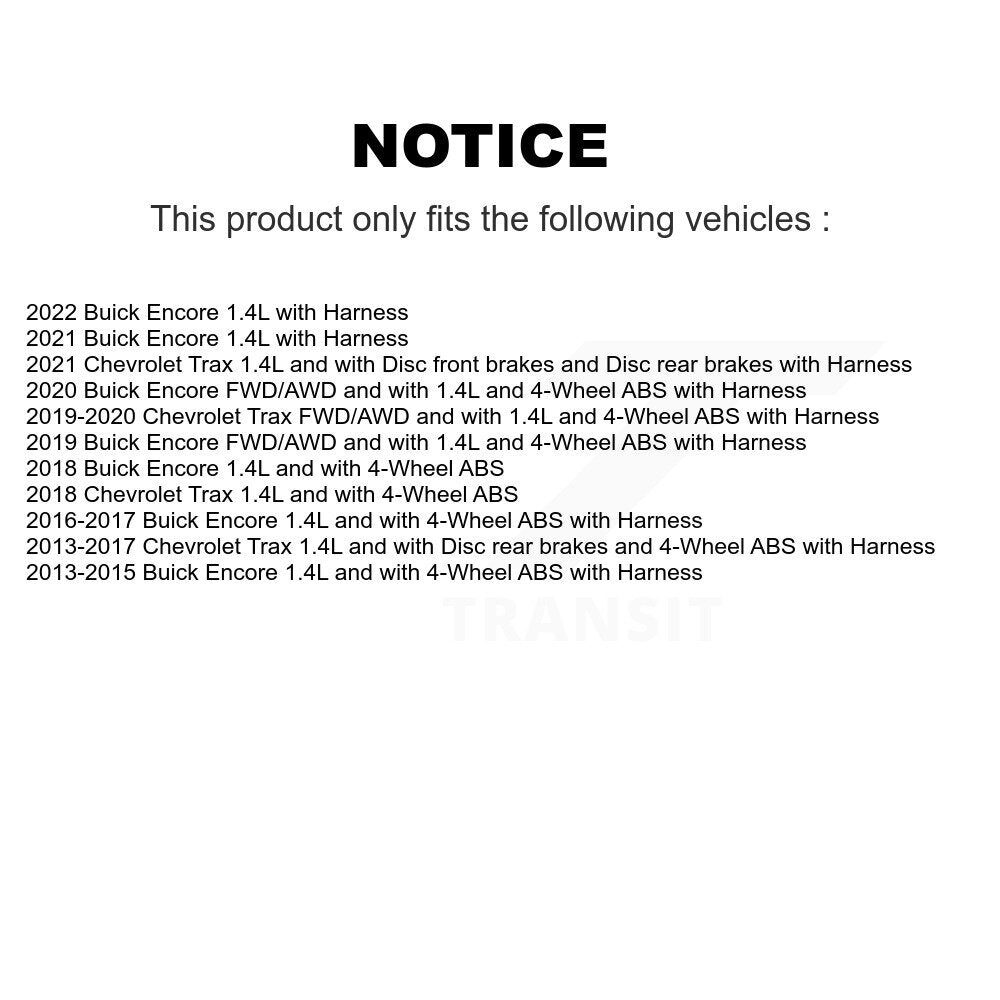 Capteur de vitesse de roue ABS pour Buick Encore Chevrolet Trax SEN-2ABS2910