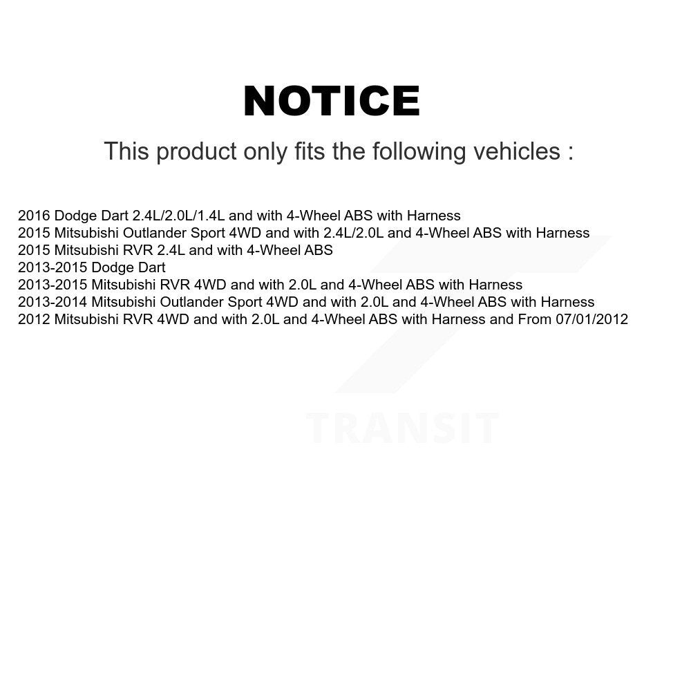 Capteur de vitesse de roue ABS, pour Mitsubishi RVR Dodge Dart Outlander Sport