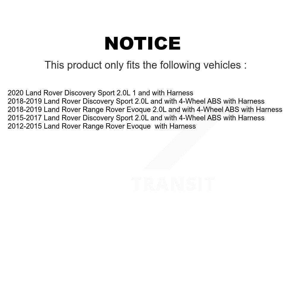 Capteur de vitesse de roue avant ABS, pour Land Rover Discovery Sport Range Evoque