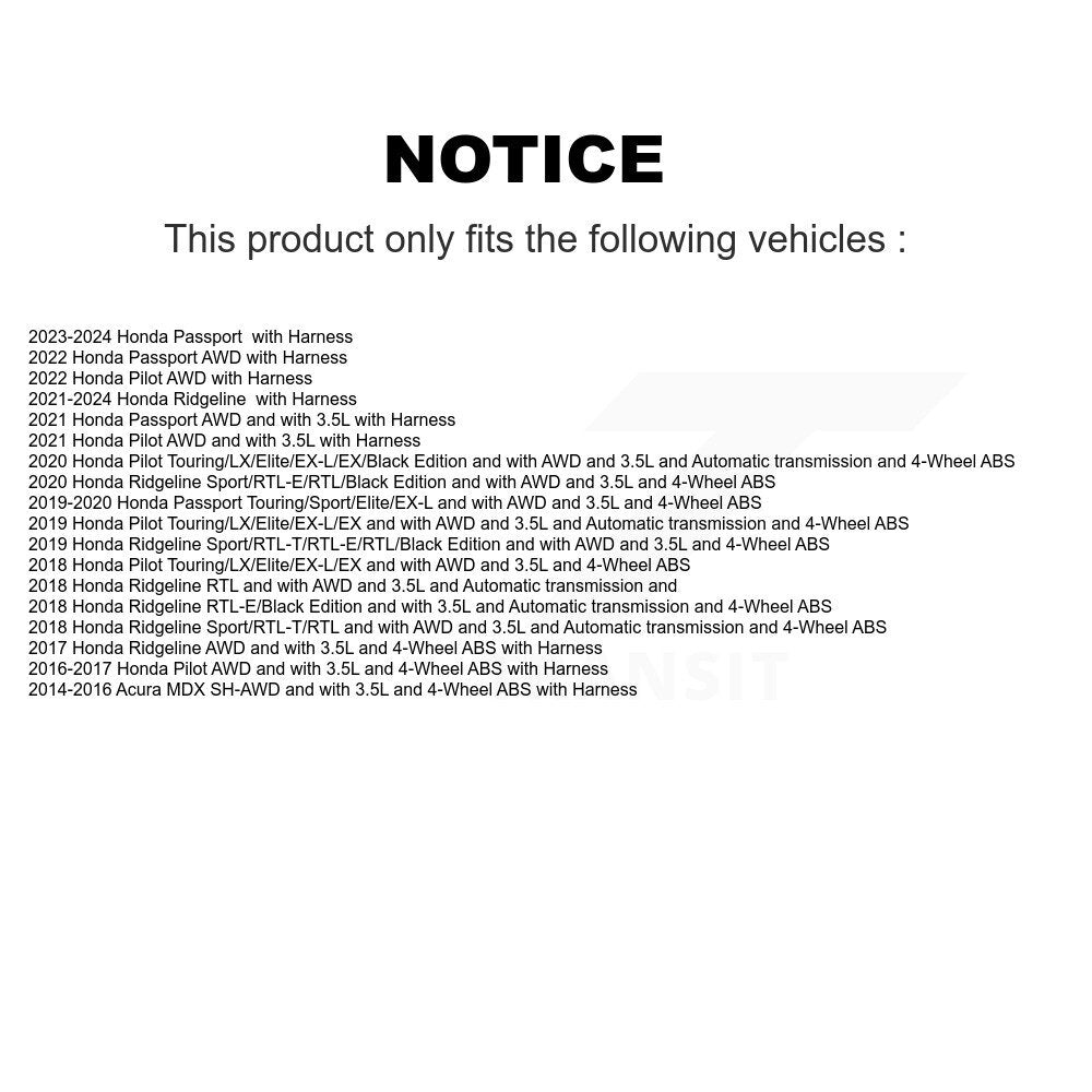 Capteur de vitesse de roue ABS arrière droit, pour Honda Pilot Ridgeline Acura MDX passeport