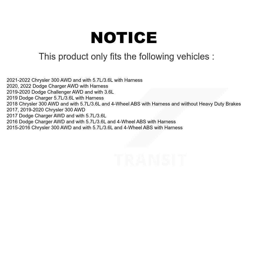 Capteur de vitesse de roue ABS avant, pour Dodge Chrysler 300 chargeur Challenger
