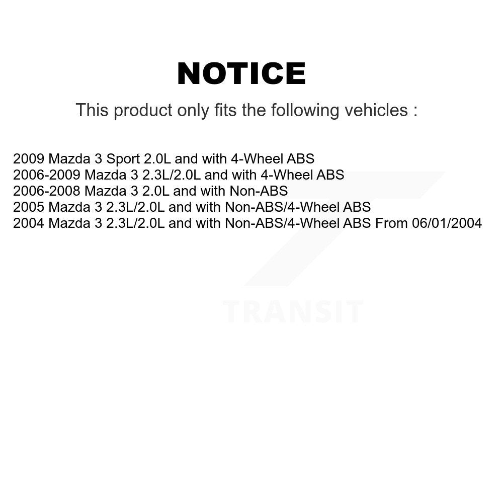 Faisceau de câbles de capteur de vitesse de roue ABS arrière droit pour Mazda 3 Sport SEN-2ABS5077