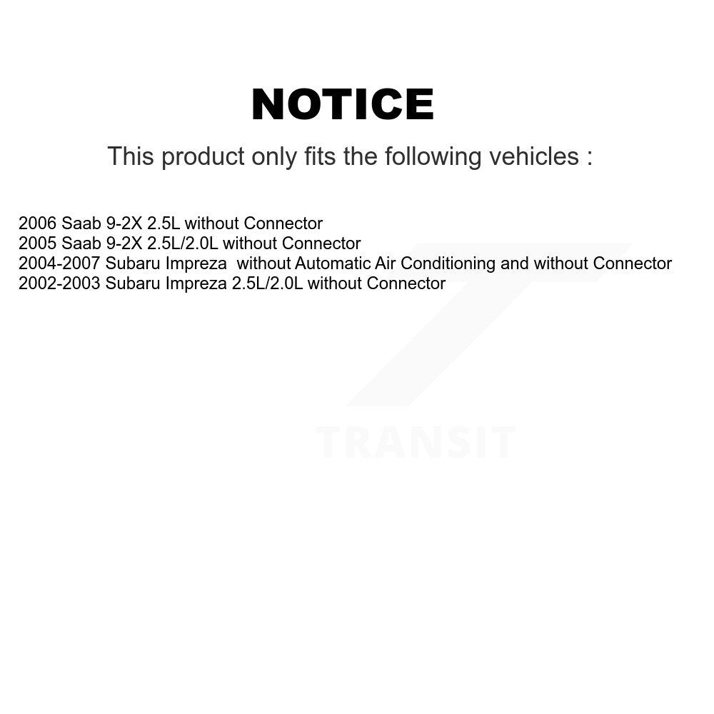 Résistance de moteur de ventilateur CVC pour Subaru Impreza Saab 9-2X SEN-2BMR0388