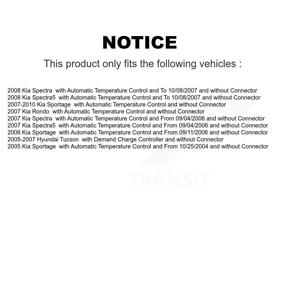 Résistance de moteur de ventilateur HVAC, pour Kia Sportage Hyundai Tucson Rondo Spectra