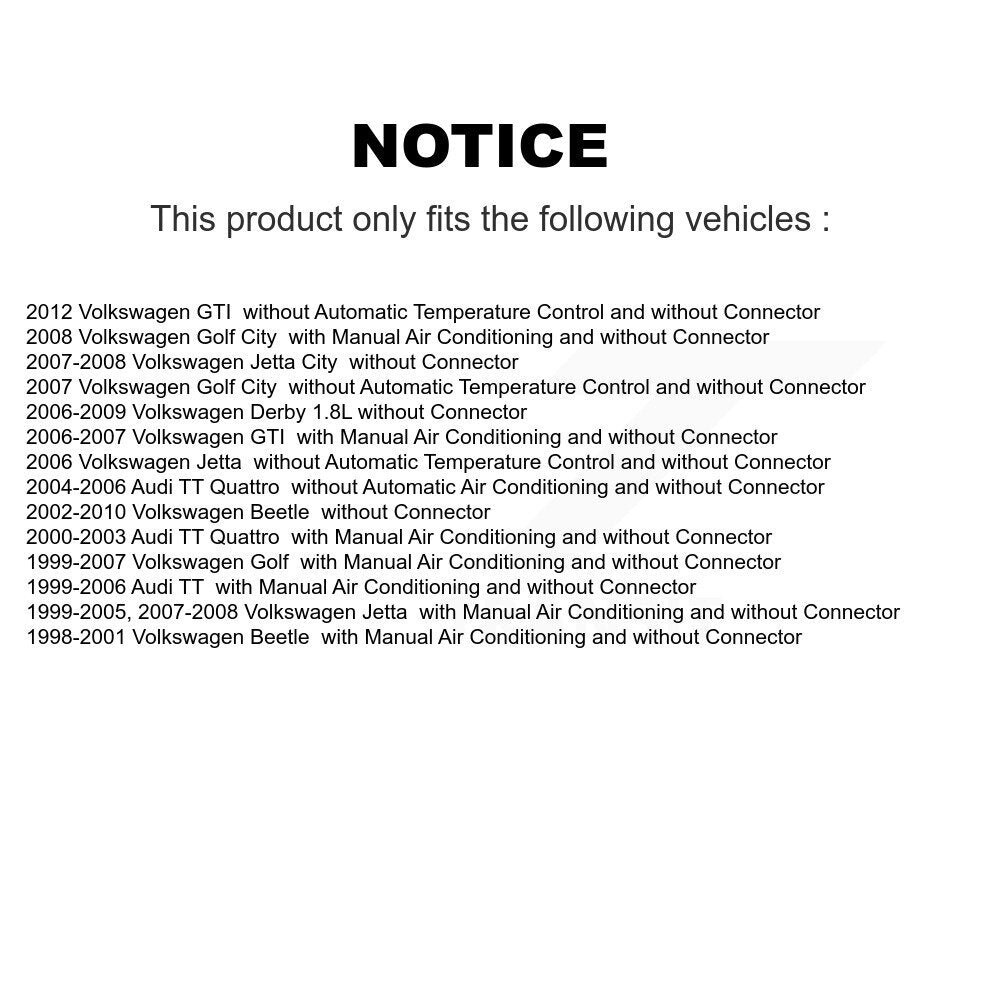 Résistance de moteur de ventilateur CVC, pour Volkswagen Jetta Golf Beetle City GTI Audi TT