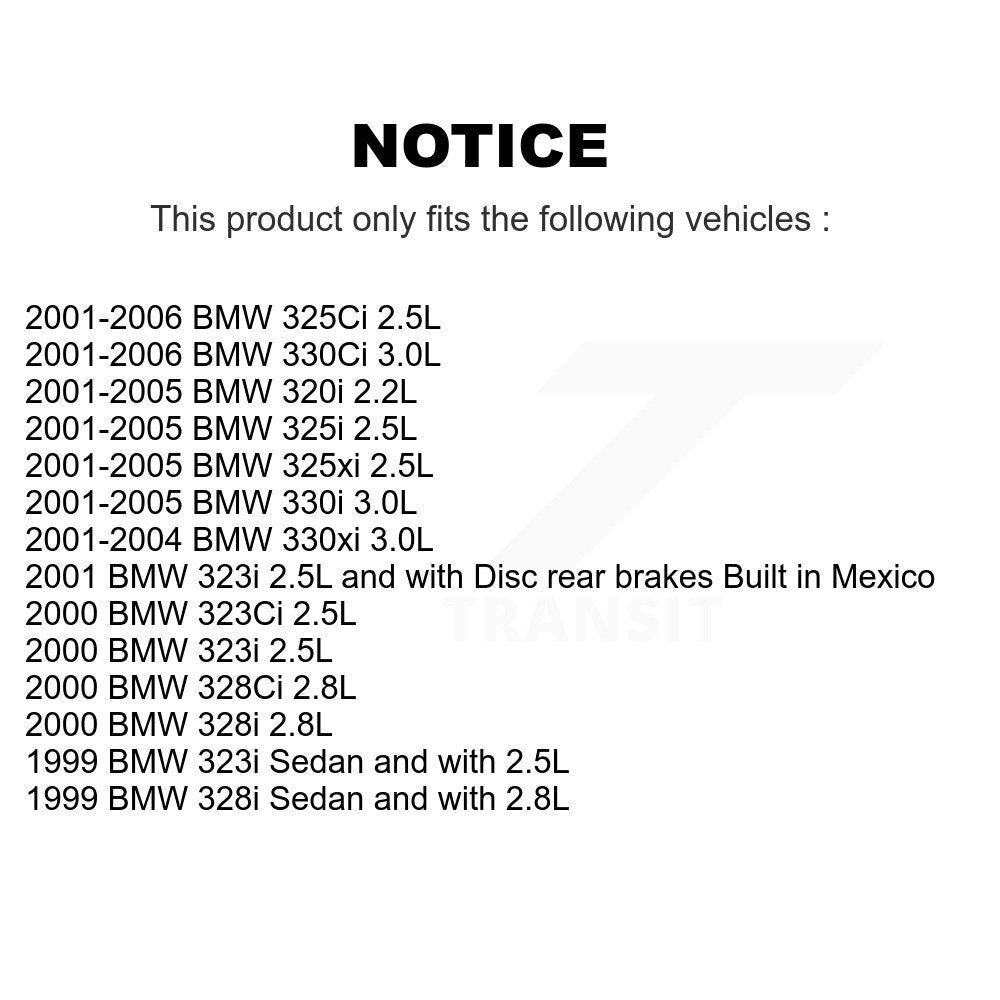 Capteur d'usure des plaquettes de frein arrière, pour BMW 330Ci 325i 325Ci 320i 325xi 330i 323i 328i