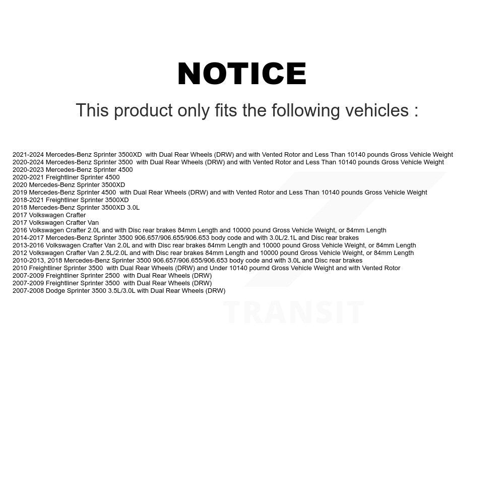 Capteur d'usure des plaquettes de frein, pour Mercedes-Benz Sprinter 3500 Dodge 4500 3500XD 2500