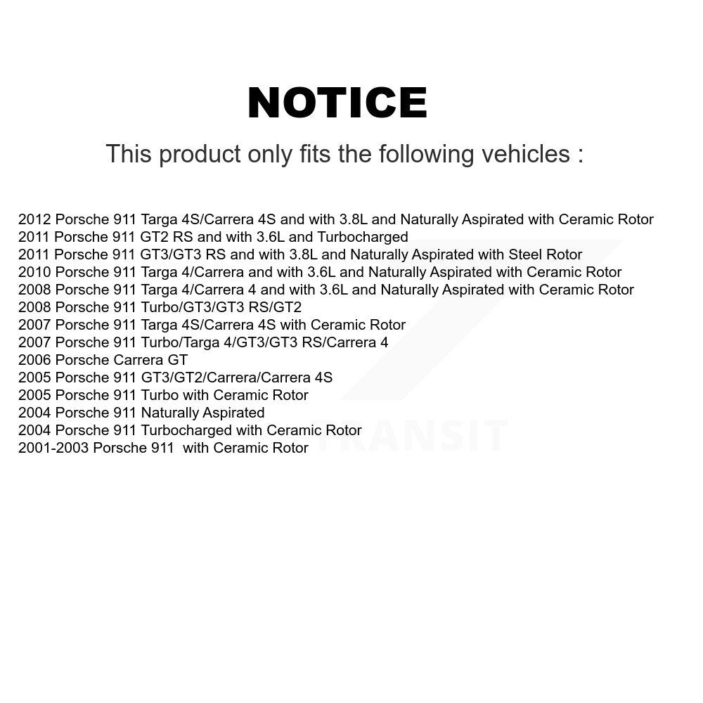 Capteur d'usure des plaquettes de frein avant pour Porsche 911 Carrera GT SEN-2BWS0217