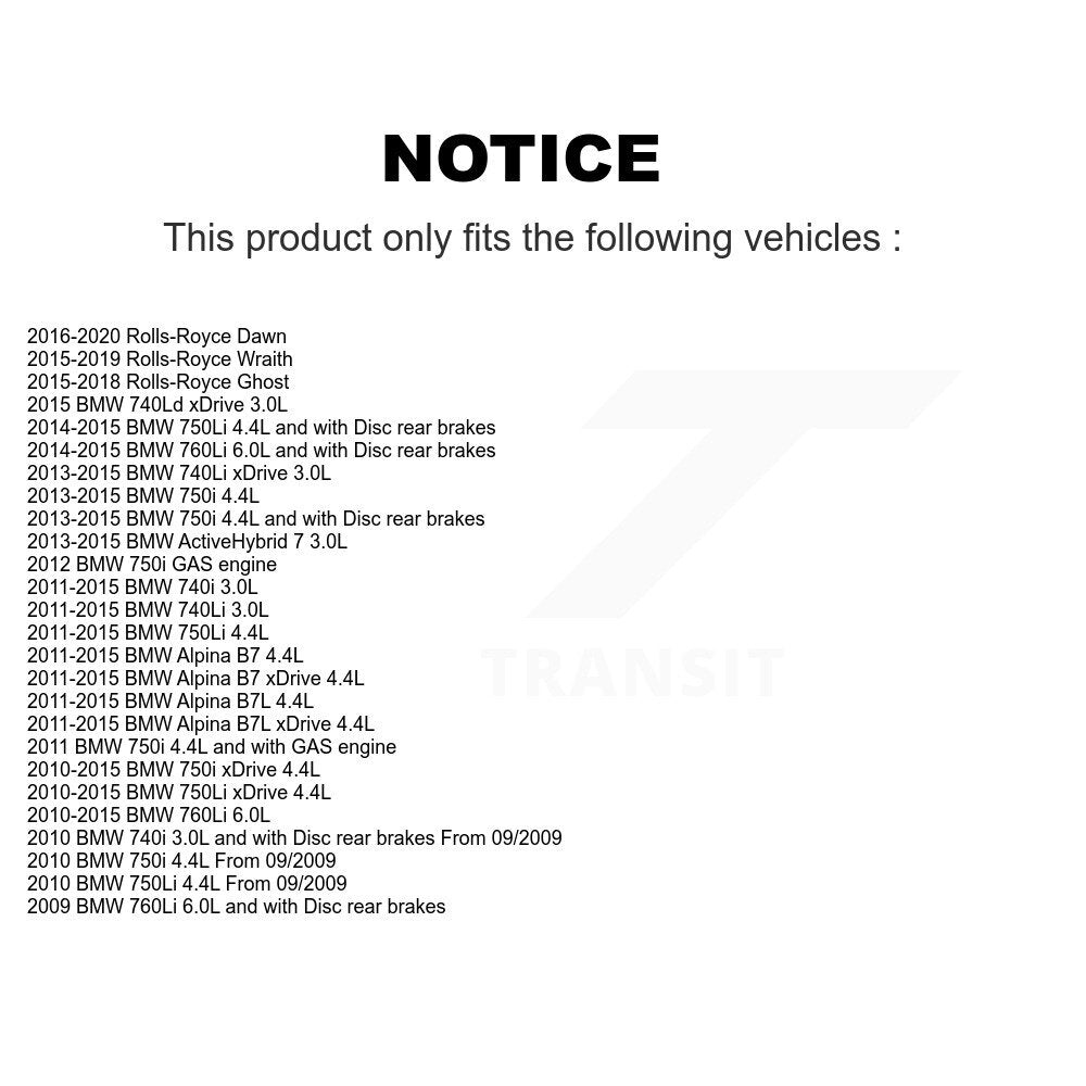 Capteur d'usure des plaquettes de frein arrière, pour BMW 750i xDrive 750Li rolls-royce Wraith 740Li