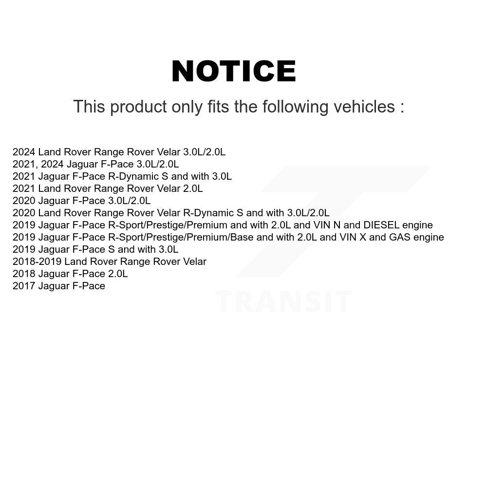 Capteur d'usure des plaquettes de frein pour Jaguar f-pace Land Rover Range Velar SEN-2BWS0481