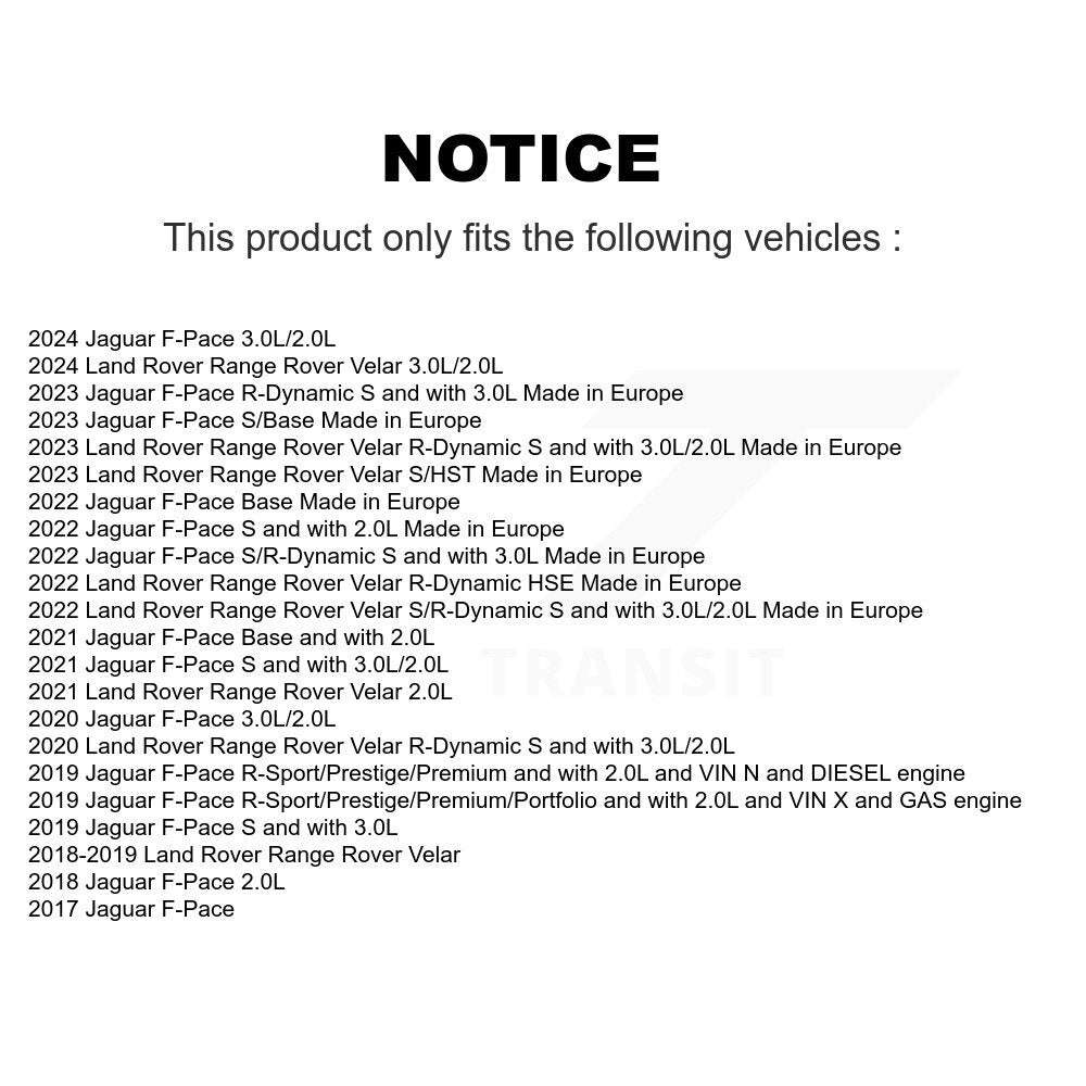 Capteur d'usure des plaquettes de frein pour Jaguar f-pace Land Rover Range Velar SEN-2BWS0488