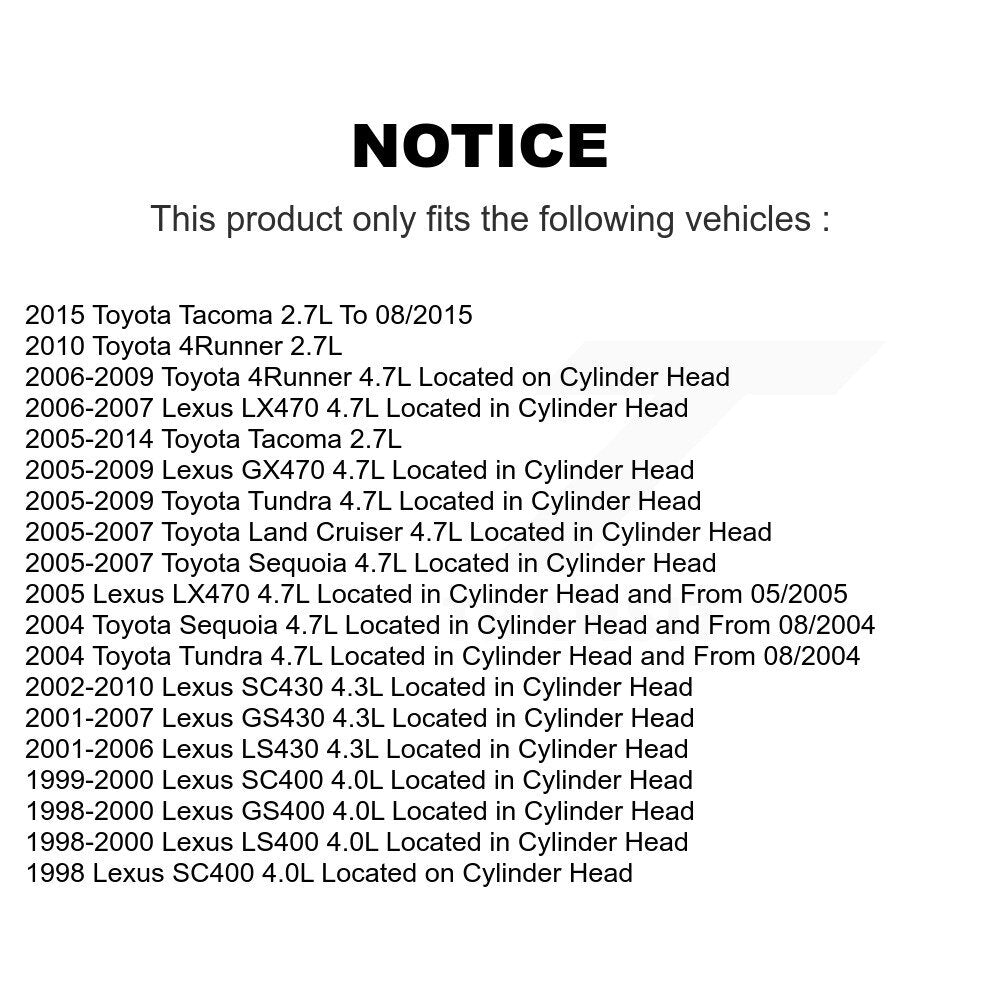Capteur de Position d'arbre à cames moteur pour Toyota Tacoma Tundra Lexus 4Runner SC430