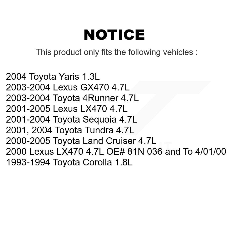 Capteur de coup d'allumage (détonation) pour Toyota 4Runner Tundra Sequoia Corolla