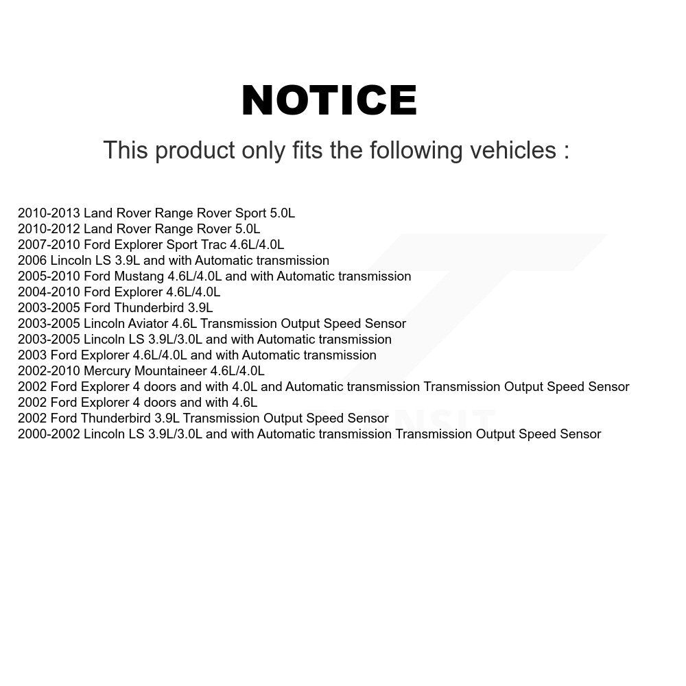 Capteur de vitesse de véhicule pour Ford Mustang Explorer Sport Trac Land Rover Range LS