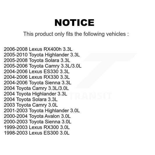 Solénoïde de distribution variable de soupape de moteur droit (VVT) pour Toyota Sienna Camry Lexus