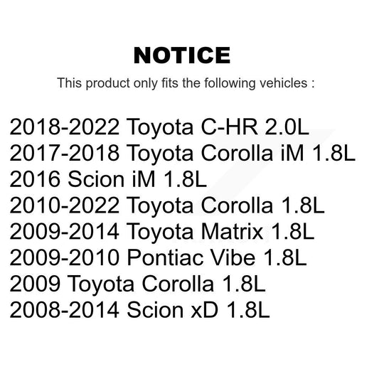 Solénoïde de distribution variable de moteur d'échappement (VVT) pour Toyota Corolla Matrix i