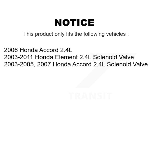 Solénoïde de distribution variable de moteur (VVT) pour élément Honda Accord 2,4 l