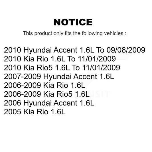 Solénoïde de distribution Variable de soupape de moteur (VVT) pour Hyundai Accent Kia Rio Rio5 1.6