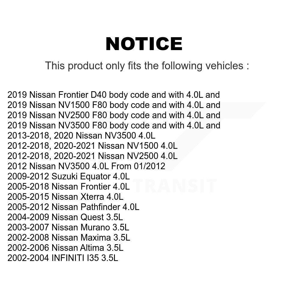 Solénoïde de distribution variable de moteur (VVT) pour Nissan Frontier Altima Xterra