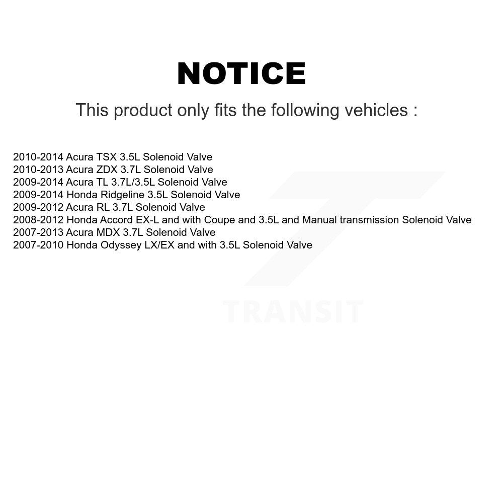Solénoïde de distribution variable de moteur (VVT) pour Honda Accord Acura MDX Odyssey