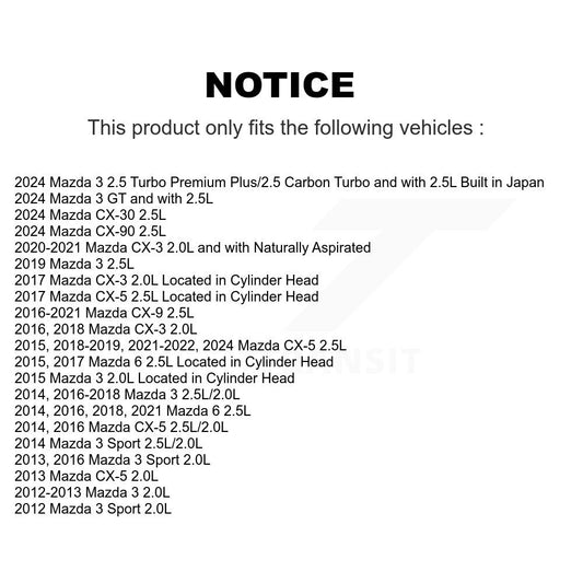 Solénoïde de distribution variable de moteur (VVT) pour Mazda CX-5 3 CX-3 CX-9 6 CX-30